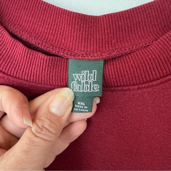 Wild Fable Burgundy 'Aspen' Sweatshirt size XXL - Picture 4 of 6